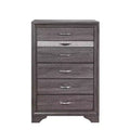 HomeStock 19 in.H Melamine Vertical Dressers with 4 - Drawers in Gray Finish