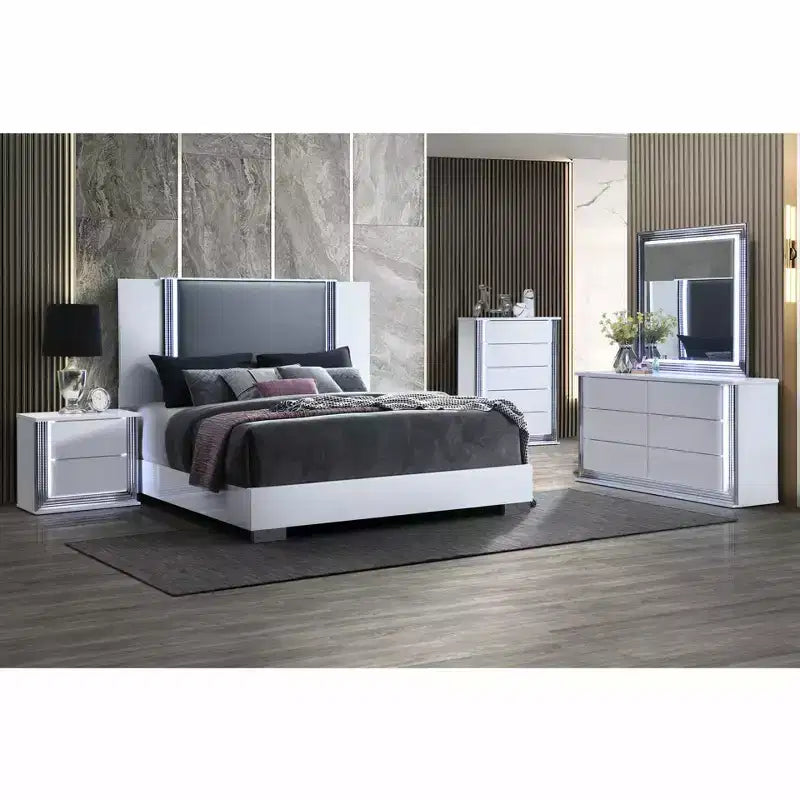 Commode verticale HomeStock de 50,6 cm de hauteur en MDF avec 3 tiroirs finition blanche