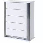 Commode verticale HomeStock de 50,6 cm de hauteur en MDF avec 3 tiroirs finition blanche