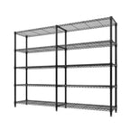 Étagères de rangement à 5 niveaux, étagère métallique, étagères grillagées réglables, rayonnages de garage robustes sur pied