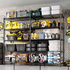 Étagères de rangement à 5 niveaux, étagère métallique, étagères grillagées réglables, rayonnages de garage robustes sur pied