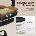 Chaise de bureau ergonomique Captiva Designs Executive, grande taille, pivotante avec repose-pieds et fonction d'inclinaison, noire
