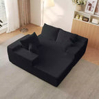 Canapé d'angle moderne GDFStudio Alaric de 263 cm en chenille avec 5 coussins