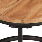 Tables gigognes (lot de 3), bois naturel et noir