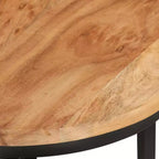 Tables gigognes (lot de 3), bois naturel et noir