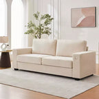 90 canapés modernes 2 places, canapés en chenille avec assise extra large et profonde, port de charge USB/Type-C et poche latérale, coussin de canapé de fermeté moyenne
