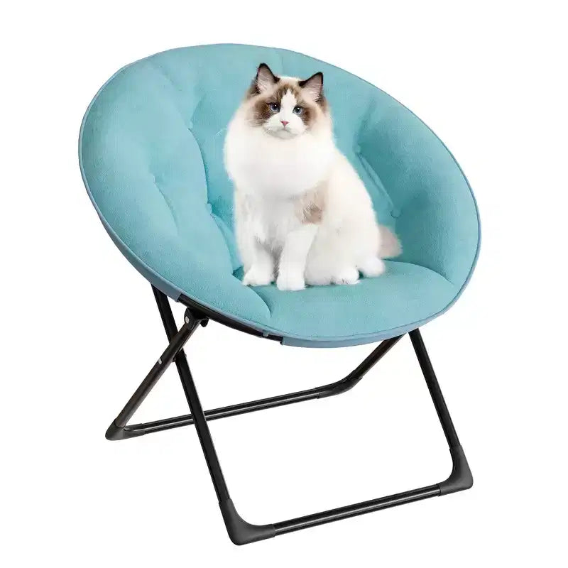 Fauteuil soucoupe, fauteuil rond en fausse fourrure, fauteuil pliant pour adultes, adolescents et enfants, fauteuil d'appoint confortable style lune/champignon/rond pour chambre à coucher