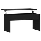 Table basse Bois d'ingénierie noir Moyen Accoudoirs réglables