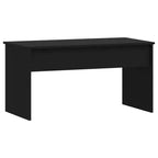 Table basse Bois d'ingénierie noir Moyen Accoudoirs réglables