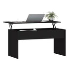 Table basse Bois d'ingénierie noir Moyen Accoudoirs réglables