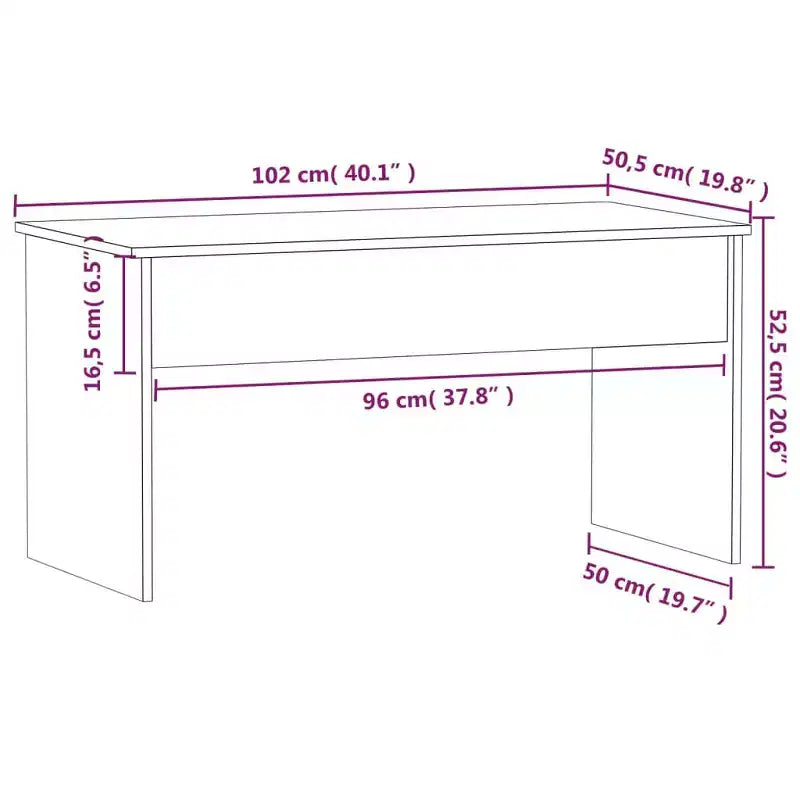 Table basse Bois d'ingénierie noir Moyen Accoudoirs réglables