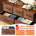 Commode à tiroirs en tissu BestMassage 5/8/9 avec plateau en bois, organiseur de rangement polyvalent avec cadre en acier
