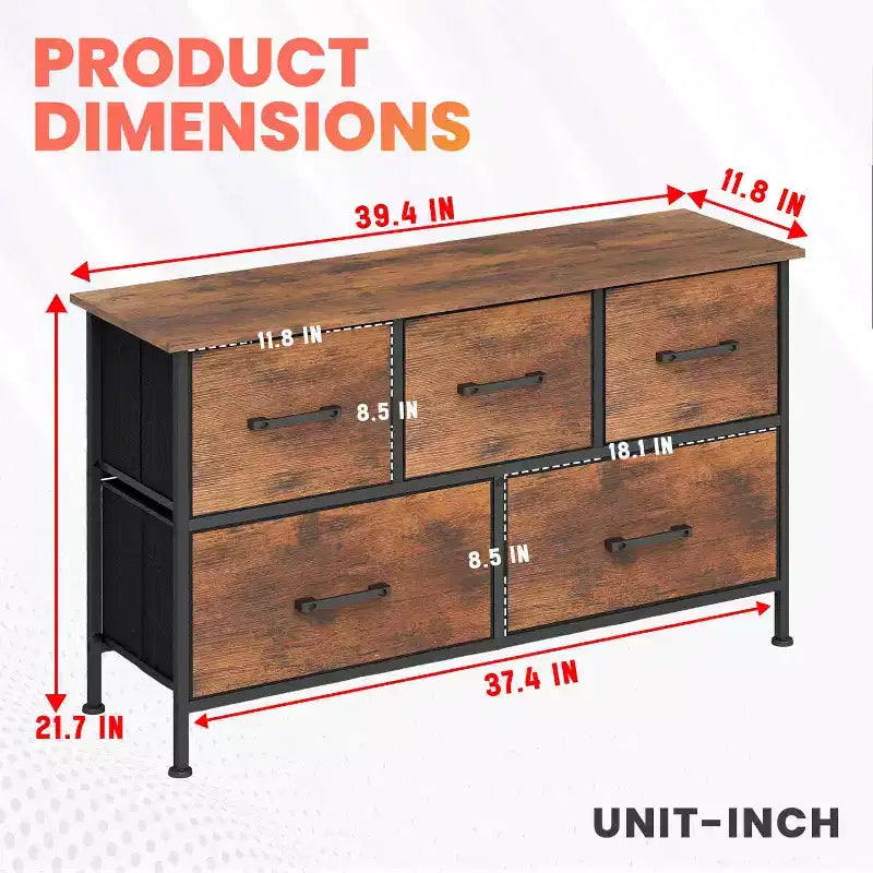 Commode à tiroirs en tissu BestMassage 5/8/9 avec plateau en bois, organiseur de rangement polyvalent avec cadre en acier