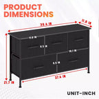 Commode à tiroirs en tissu BestMassage 5/8/9 avec plateau en bois, organiseur de rangement polyvalent avec cadre en acier