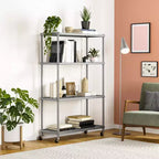 Seville Classics HOME Étagère à 4 niveaux en acier avec doublures d'étagère, 91,4 cm L x 35,6 cm P x 143,5 cm H