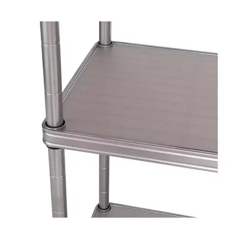 Seville Classics HOME Étagère à 4 niveaux en acier avec doublures d'étagère, 91,4 cm L x 35,6 cm P x 143,5 cm H