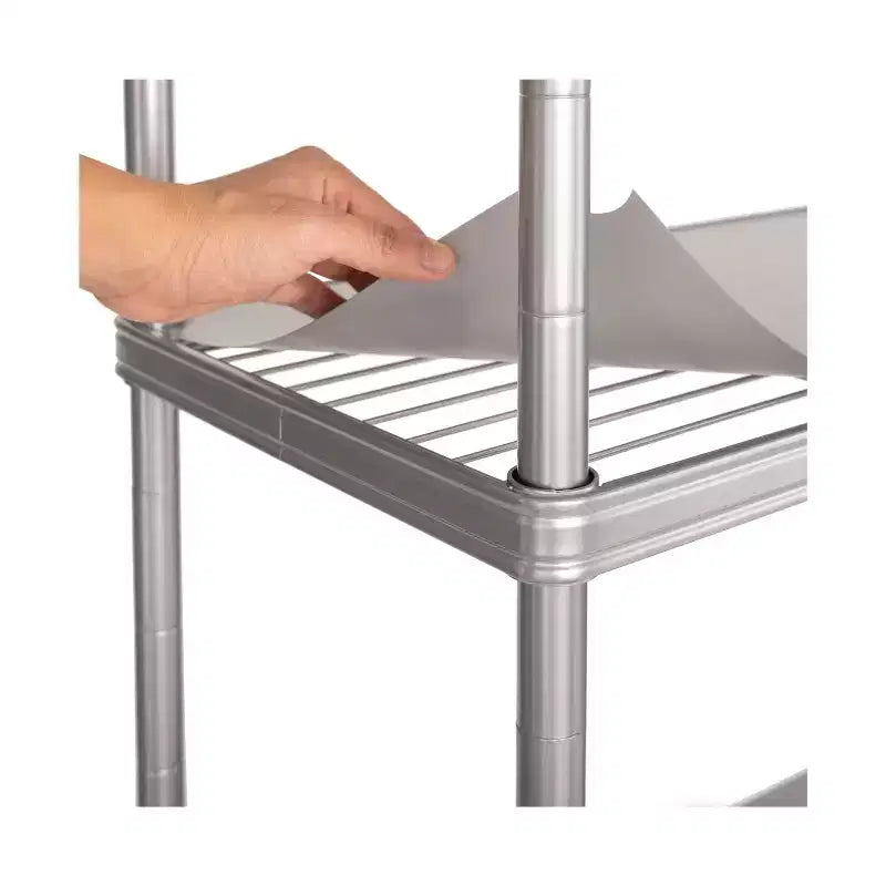 Seville Classics HOME Étagère à 4 niveaux en acier avec doublures d'étagère, 91,4 cm L x 35,6 cm P x 143,5 cm H