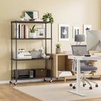 Seville Classics HOME Étagère à 4 niveaux en acier avec doublures d'étagère, 91,4 cm L x 35,6 cm P x 143,5 cm H