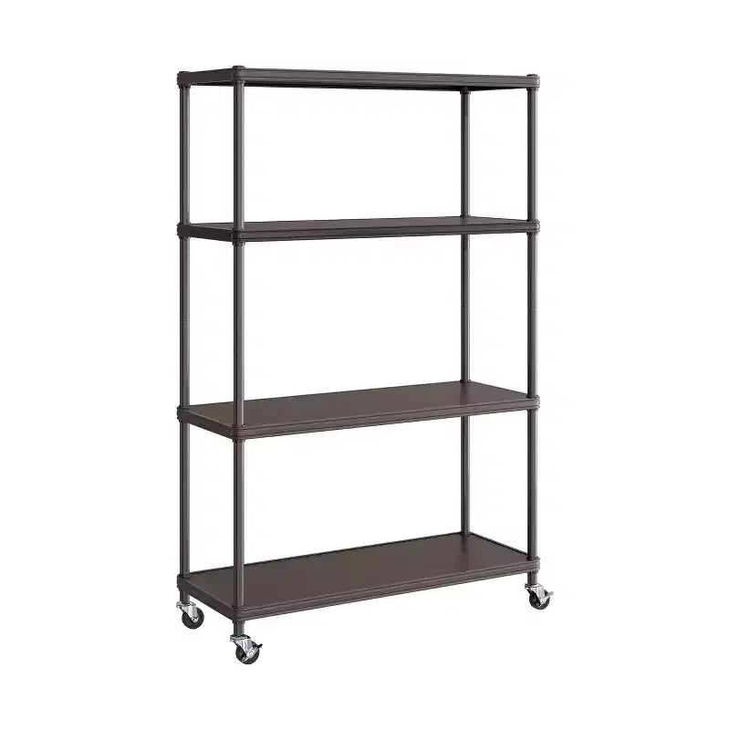 Seville Classics HOME Étagère à 4 niveaux en acier avec doublures d'étagère, 91,4 cm L x 35,6 cm P x 143,5 cm H