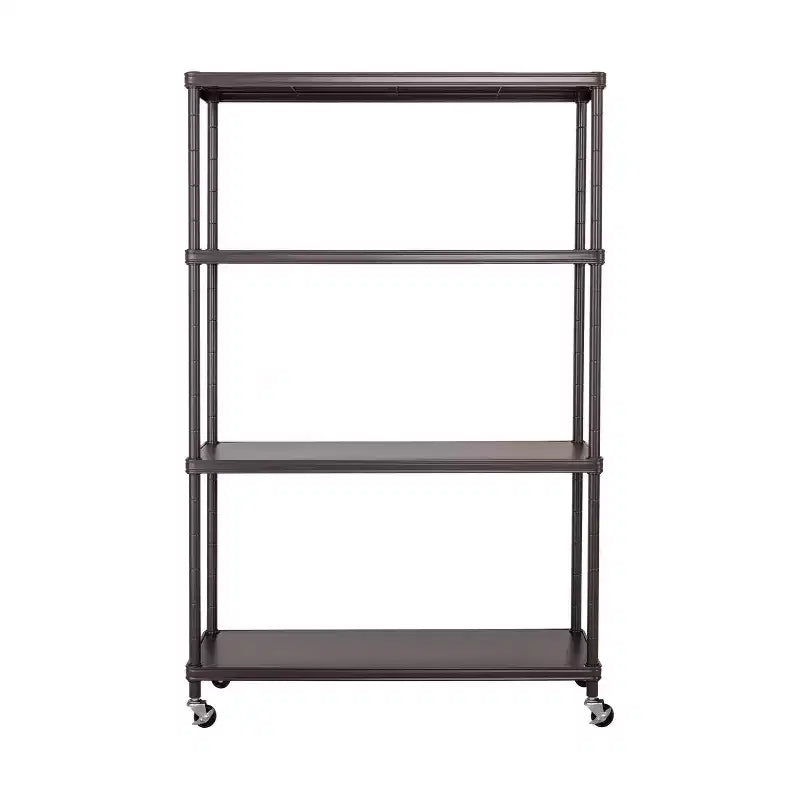 Seville Classics HOME Étagère à 4 niveaux en acier avec doublures d'étagère, 91,4 cm L x 35,6 cm P x 143,5 cm H
