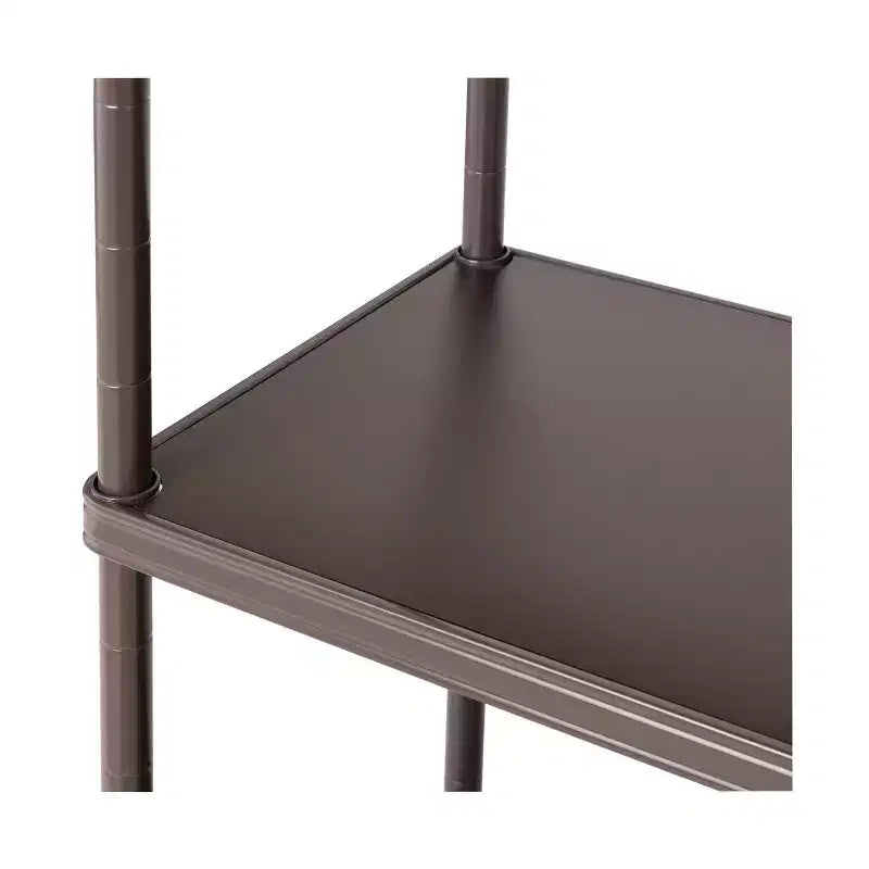 Seville Classics HOME Étagère à 4 niveaux en acier avec doublures d'étagère, 91,4 cm L x 35,6 cm P x 143,5 cm H