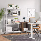 Seville Classics HOME Étagère à 4 niveaux en acier avec doublures d'étagère, 91,4 cm L x 35,6 cm P x 143,5 cm H