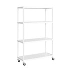 Seville Classics HOME Étagère à 4 niveaux en acier avec doublures d'étagère, 91,4 cm L x 35,6 cm P x 143,5 cm H