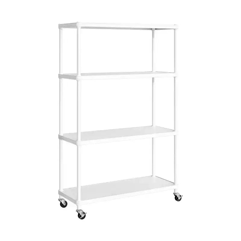 Seville Classics HOME Étagère à 4 niveaux en acier avec doublures d'étagère, 91,4 cm L x 35,6 cm P x 143,5 cm H