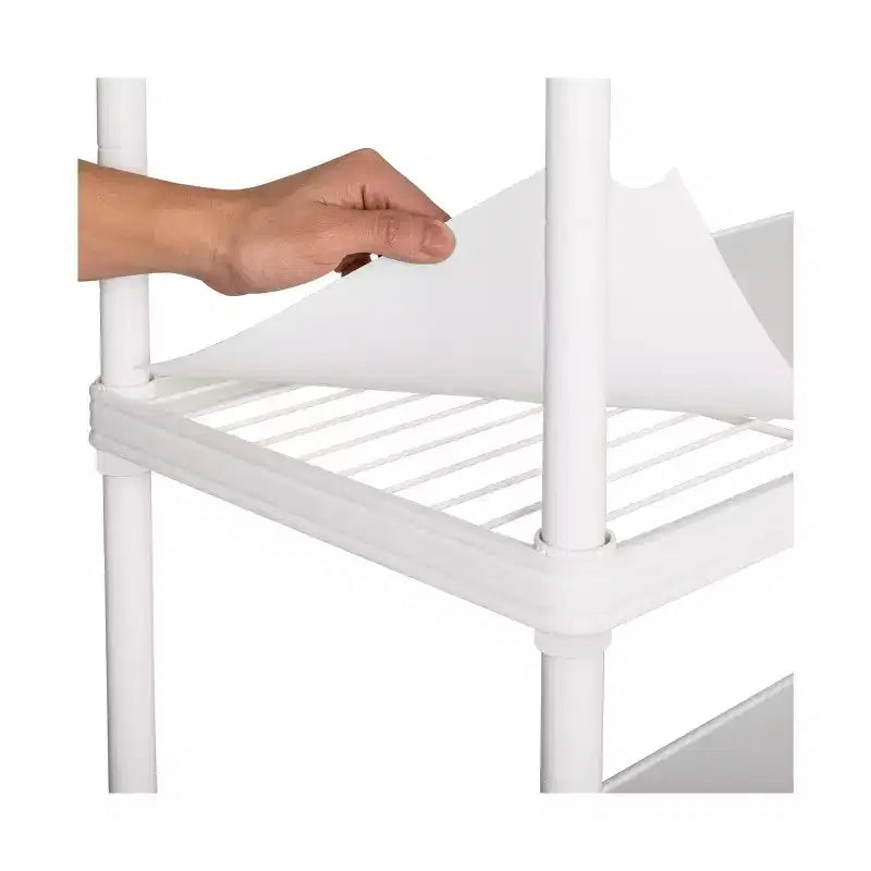 Seville Classics HOME Étagère à 4 niveaux en acier avec doublures d'étagère, 91,4 cm L x 35,6 cm P x 143,5 cm H