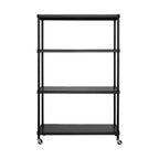 Seville Classics HOME Étagère à 4 niveaux en acier avec doublures d'étagère, 91,4 cm L x 35,6 cm P x 143,5 cm H