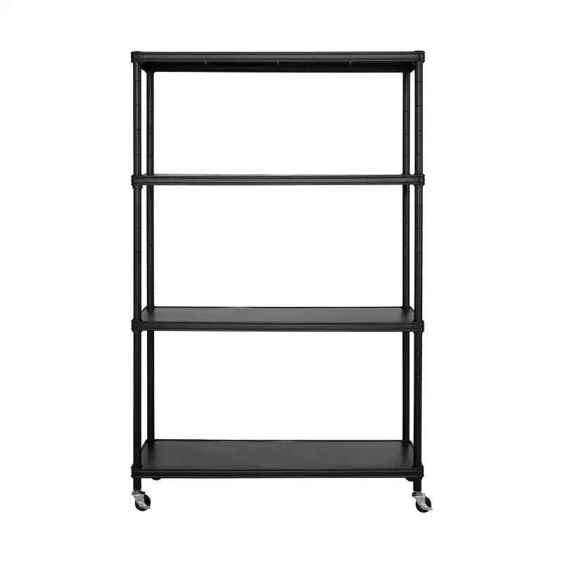 Seville Classics HOME Étagère à 4 niveaux en acier avec doublures d'étagère, 91,4 cm L x 35,6 cm P x 143,5 cm H