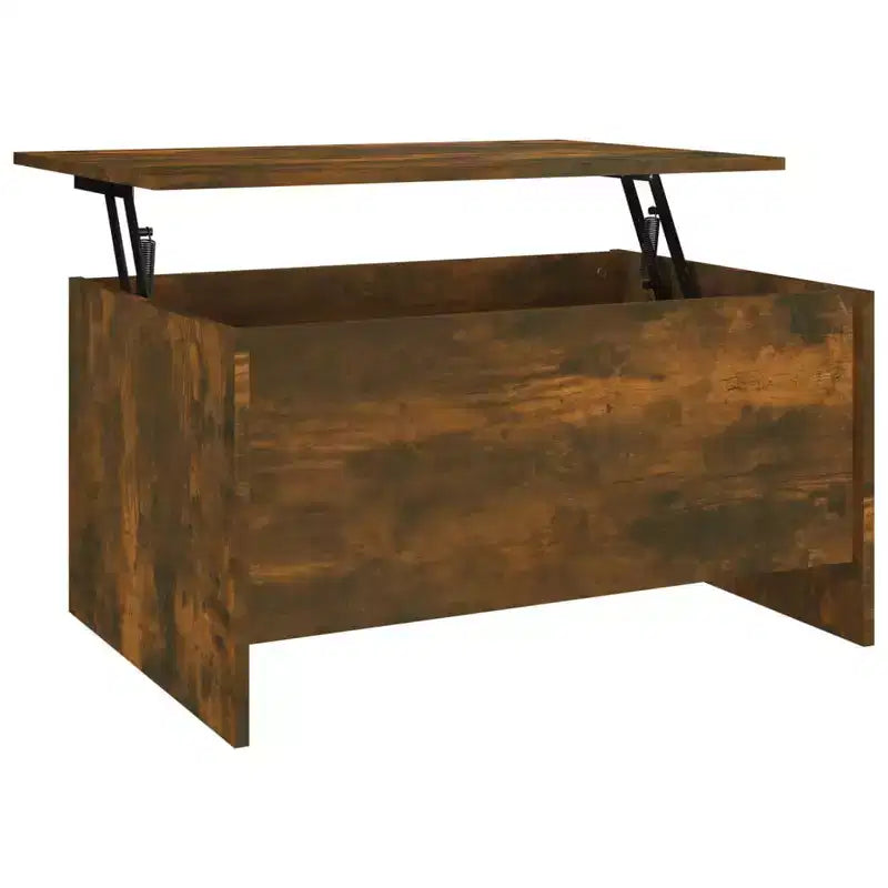 Table basse chêne fumé, bois d'ingénierie 80 x 55,5 x 41,5 cm
