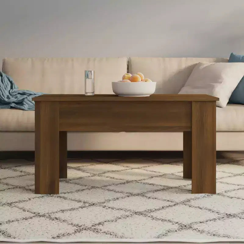 Table basse Chêne marron Bois d'ingénierie 101 x 49 x 52 cm