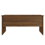 Table basse en bois d'ingénierie chêne brun, compartiments cachés, moyenne