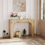 Console longue avec tiroir, table de canapé rectangulaire en bois derrière le canapé, tables de couloir d'entrée de ferme pour l'entrée, salon