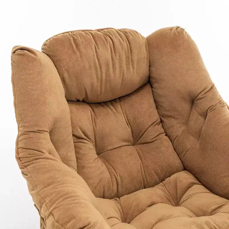 Fauteuil de salon inclinable moderne Okak avec pouf repose-pieds, fauteuil de loisirs confortable pour salons, zones de détente