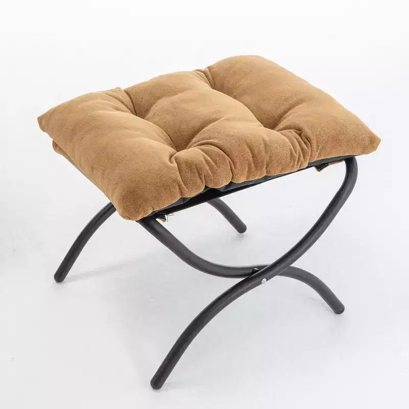 Fauteuil de salon inclinable moderne Okak avec pouf repose-pieds, fauteuil de loisirs confortable pour salons, zones de détente