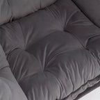 Fauteuil de salon inclinable moderne Okak avec pouf repose-pieds, fauteuil de loisirs confortable pour salons, zones de détente