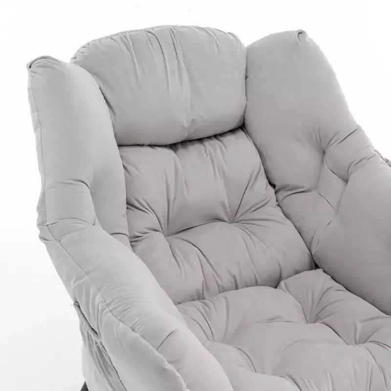 Fauteuil de salon inclinable moderne Okak avec pouf repose-pieds, fauteuil de loisirs confortable pour salons, zones de détente