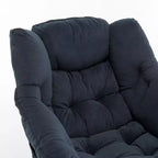 Fauteuil de salon inclinable moderne Okak avec pouf repose-pieds, fauteuil de loisirs confortable pour salons, zones de détente