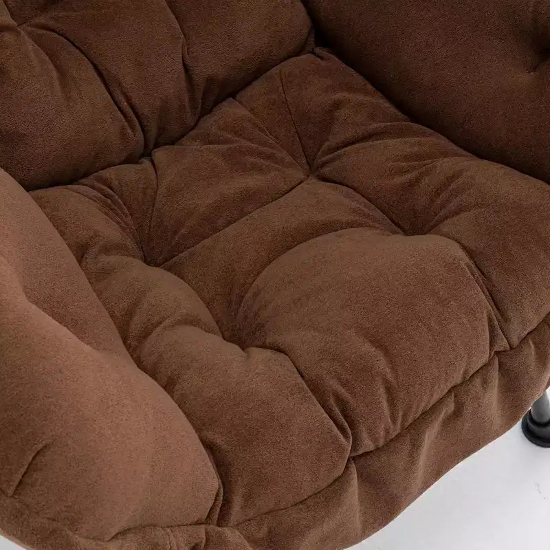 Fauteuil de salon inclinable moderne Okak avec pouf repose-pieds, fauteuil de loisirs confortable pour salons, zones de détente