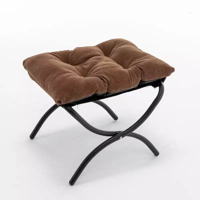 Fauteuil de salon inclinable moderne Okak avec pouf repose-pieds, fauteuil de loisirs confortable pour salons, zones de détente