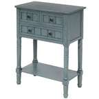Table console étroite rétro Okak 23,7 po, table d'entrée avec trois tiroirs de rangement et étagère inférieure, table de couloir pour salon, entrée