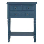 Table console étroite rétro Okak 23,7 po, table d'entrée avec trois tiroirs de rangement et étagère inférieure, table de couloir pour salon, entrée