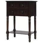 Table console étroite rétro Okak 23,7 po, table d'entrée avec trois tiroirs de rangement et étagère inférieure, table de couloir pour salon, entrée