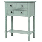 Table console étroite rétro Okak 23,7 po, table d'entrée avec trois tiroirs de rangement et étagère inférieure, table de couloir pour salon, entrée