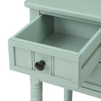 Table console étroite rétro Okak 23,7 po, table d'entrée avec trois tiroirs de rangement et étagère inférieure, table de couloir pour salon, entrée