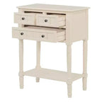 Table console étroite rétro Okak 23,7 po, table d'entrée avec trois tiroirs de rangement et étagère inférieure, table de couloir pour salon, entrée