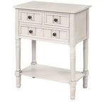 Table console étroite rétro Okak 23,7 po, table d'entrée avec trois tiroirs de rangement et étagère inférieure, table de couloir pour salon, entrée