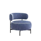 Fauteuils ronds simples et mignons Okak avec dossier incurvé, fauteuil d'appoint de lecture et de loisirs de style contemporain pour chambre à coucher, salon